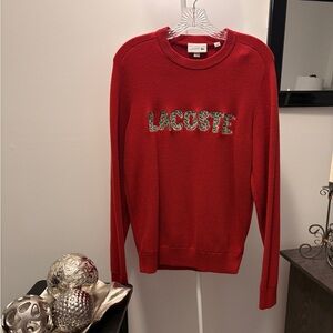 Lacoste Women's Vibrant Red Crew Neck Sweater